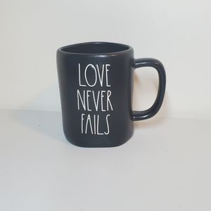 New Rae Dunn Love Never Fails Mug